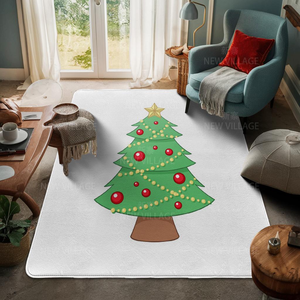House Entrance Carpet Home Door Mat Living Room Bath Foot Bathroom Non-slip Water Absorption Rugs Bath Merry Christmas Winter
