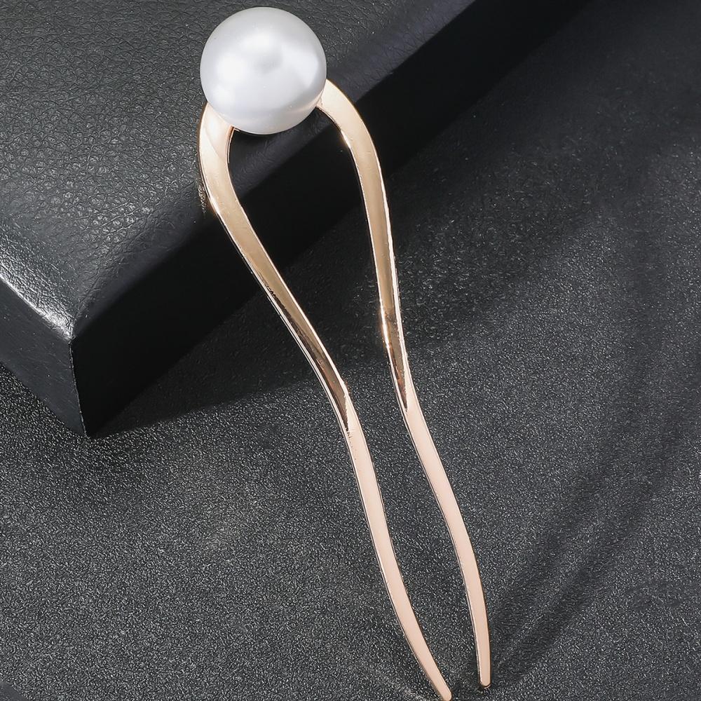 

Luxury Metal U Shape Hairpins For Women Girls Silver Gold Color Heart Hair Sticks For Bun Updo Wedding Hair Accessories Gifts