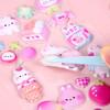 2pcs Butt Sticker Soft Pinched Buttocks Sticker Animal Rabbit Decompression 3d Bubble Sticker Phone Case Decor Stickers