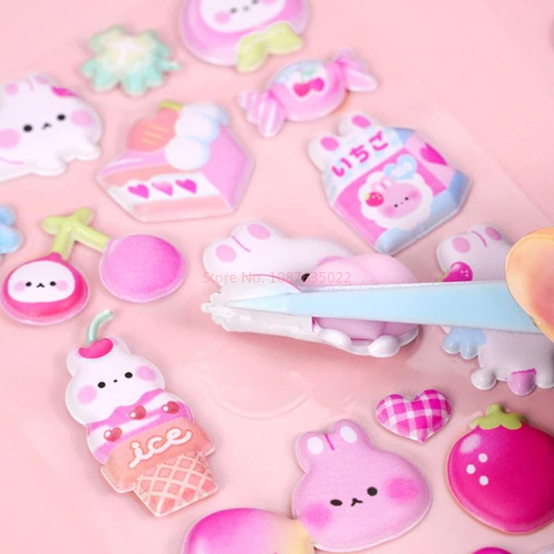 2pcs Butt Sticker Soft Pinched Buttocks Sticker Animal Rabbit Decompression 3d Bubble Sticker Phone Case Decor Stickers