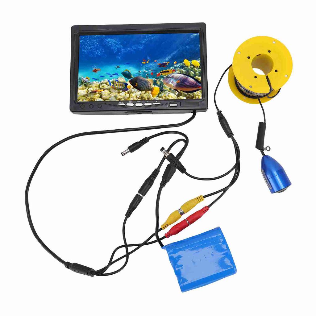 Underwater Fishing Camera 5MP 1080P 195 Degree Wide Angle Lens 7 Inch HD Screen Fish Finder Camera with 20m Cable