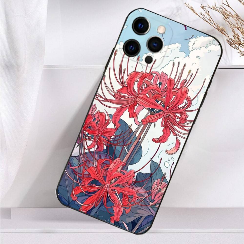 Чехол Tokyo Ghoul Красная Паукообразная Лилия Для iPhone 16,15,17,14,13,12,11 Plus,Pro Max,XS,X,XR,SE,Mini,8,7 Мягкий Силиконовый Черный Чехол iPhone16promax