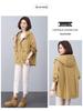 Stylish 2024 Women's Pure Cotton Hooded Jacket – Loose Fit, Plus Size, Casual Short Trench for Middle-Aged Moms