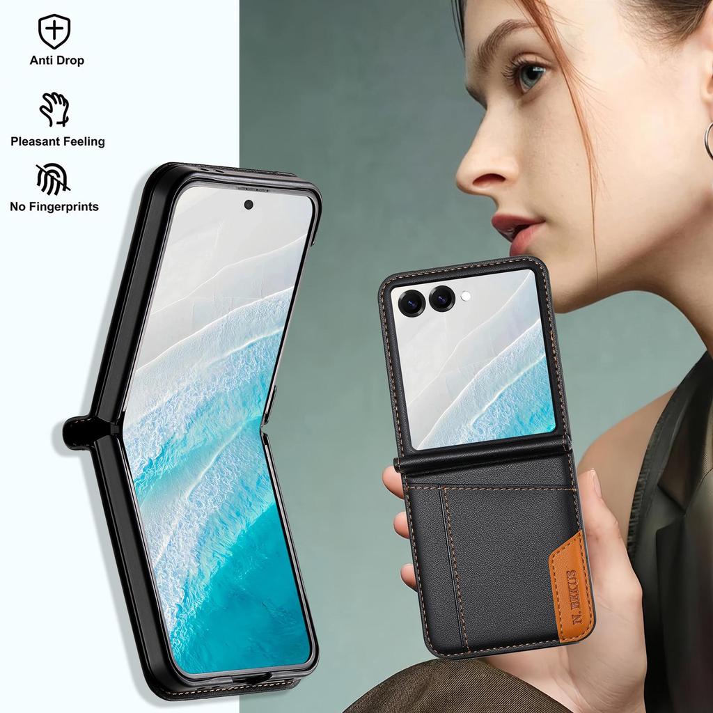 Colorful Stitch Card Slot Case for Samsung Galaxy Z Flip 3-7