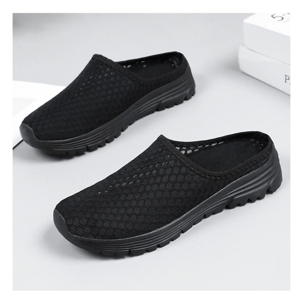 Women's Summer Plus Size Semi Trawl Breathable Sandals with Soft Soles That Are Not Tiring for The Feet, Casual Shoes , and Single Shoes