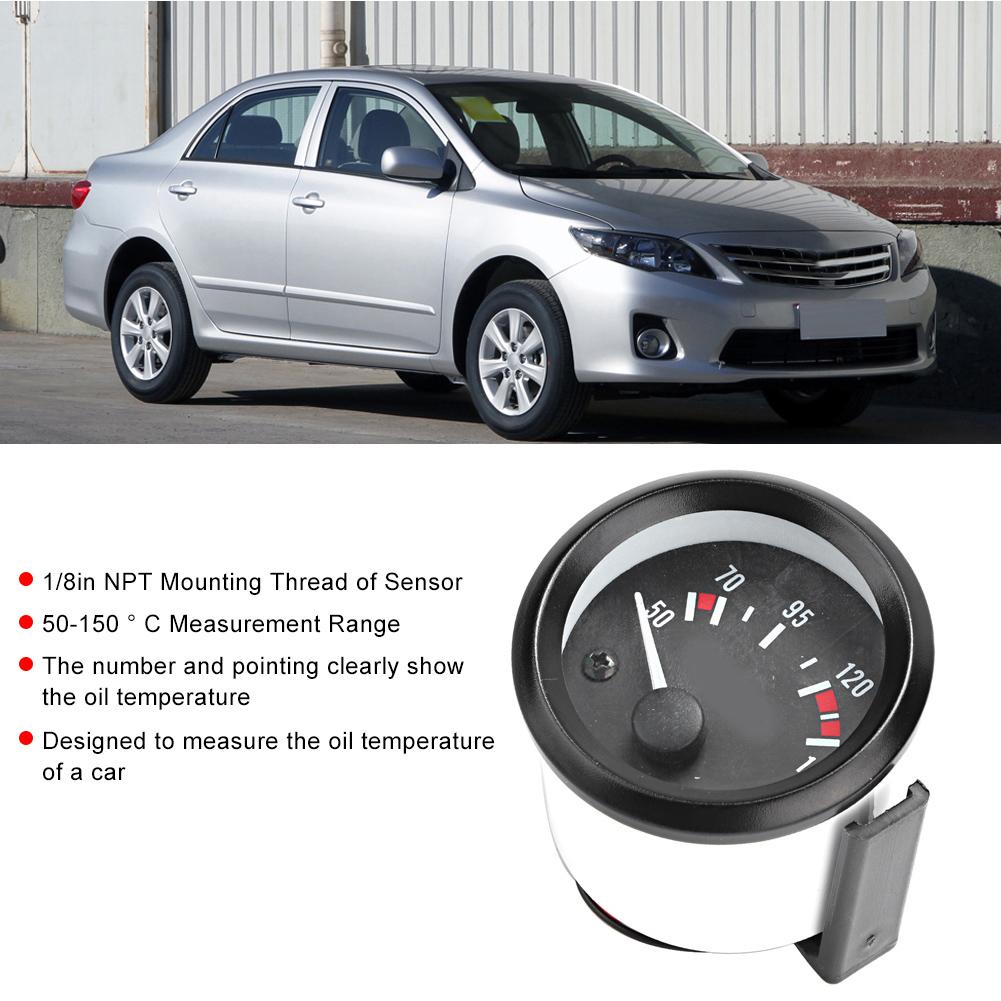 12V Universal 52mm 2in Aluminiu 50 150 grade Celsius Manometru Indicator Temperatură Ulei cu Senzor