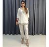 Ensemble Cordon Designer Indien pour Femmes en Pur Coton Style Chikenkari Vêtement de Fête Bollywood Kurti
