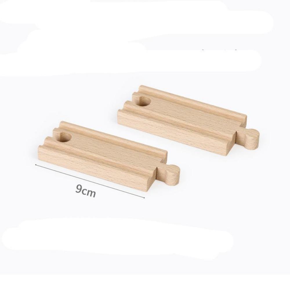 New Wooden Train Track Adapter Rail Building Block Connector Compatible All Brand Wood Railway Wooden Train Track Accessories