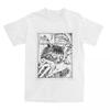 Gato Junji Ito Comic T-Shirt Male Japanese Anime Funny Pure Cotton T Shirts Summer O-Neck Fashion Tees Loose Plus Size Tops