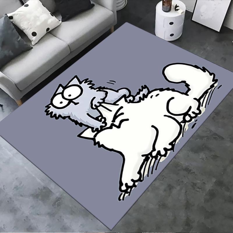 2025 New Simon's Cat Carpet Rug for Living Room Bedroom Home Sofa Decoration,Kids Play Non-slip Floor Mat