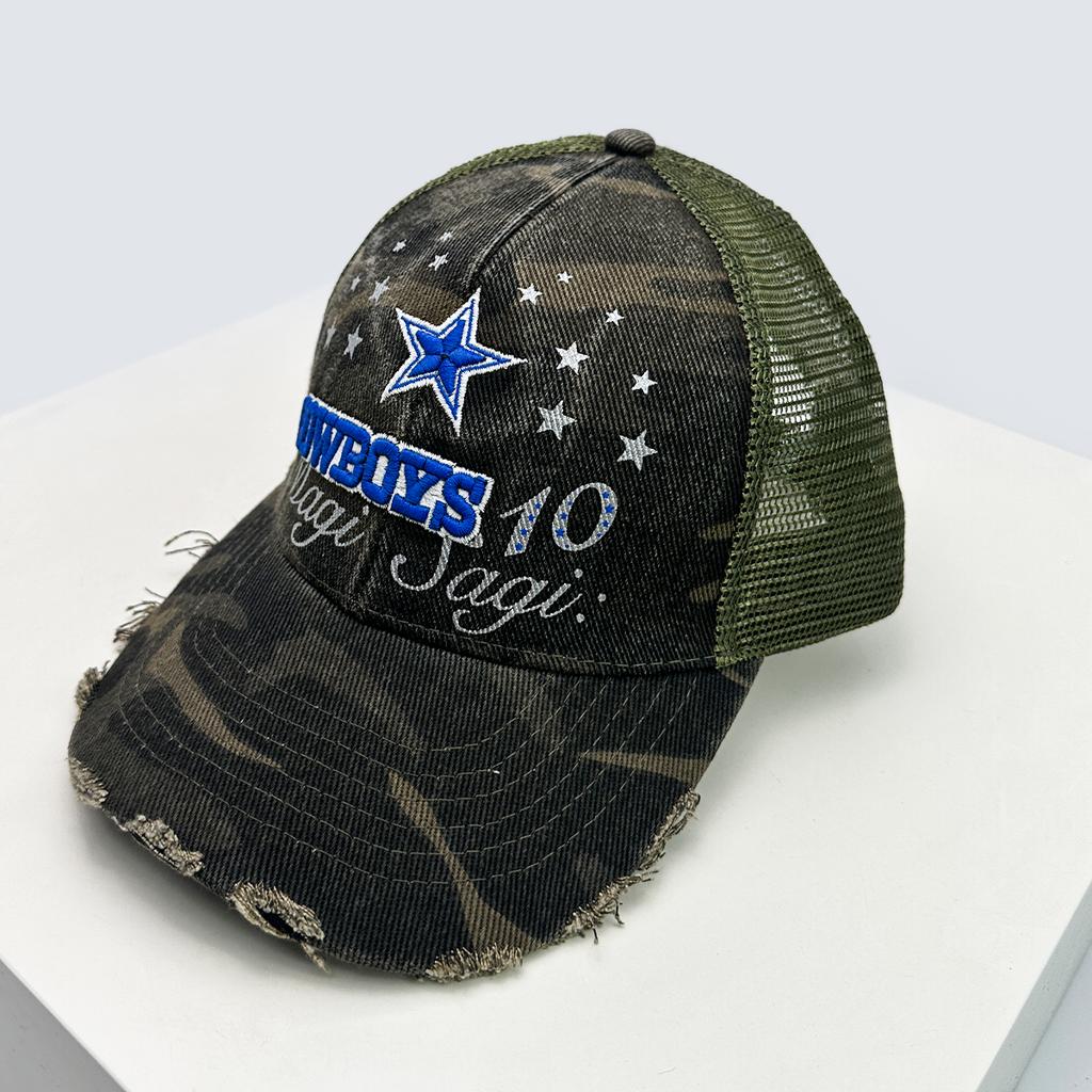 New Unisex Broken Style Letter Star Niche Baseball Hats Mesh Sunshade Personal Versatile Camo Peaked Caps Fashion Distress Retro