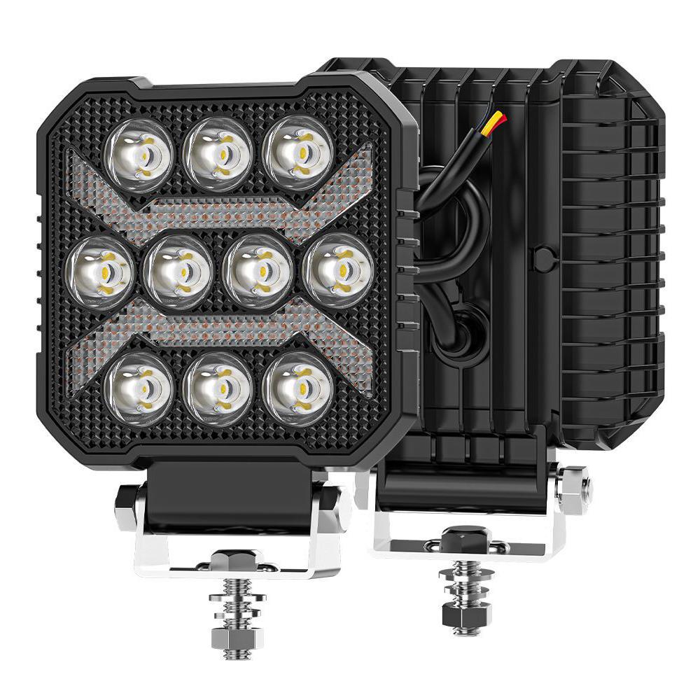 

4-inch 17W Car SUV Off-Road Motorcycle Square DRL 10-LED Vehicle Driving Headlight Type A