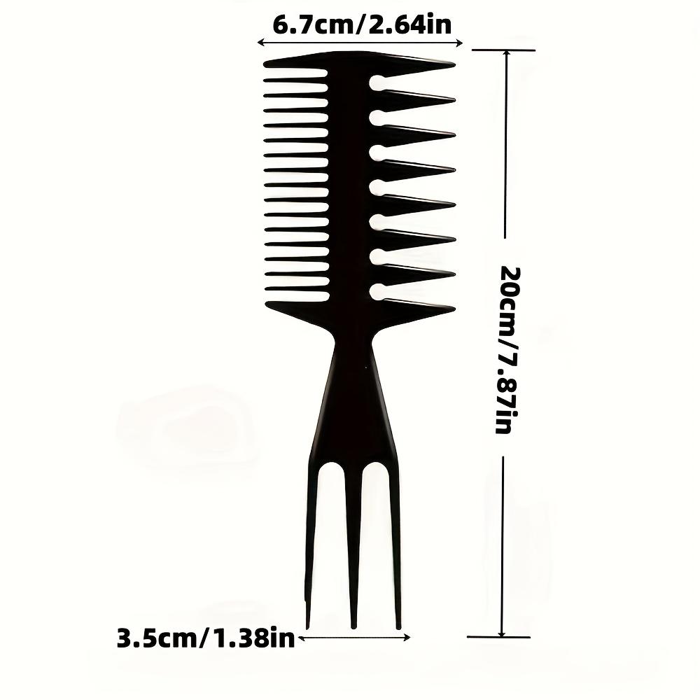 

Расческа для волос ProHair 3-в-1 «Рыбья кость» - Профессиональный инструмент для салонной укладки и распутывания - 1 шт. Пластиковый аксессуар для всех типов волос
