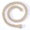 Hip Hop 12mm Cuban Chain White Gold Plated High Quality Zircon Cadenas Cubanas Necklace Chunky Cuban Link Chain Necklace for Men