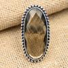 Joyería hecha a mano del anillo de la plata esterlina 925 de la piedra preciosa del topacio ahumado para el amor