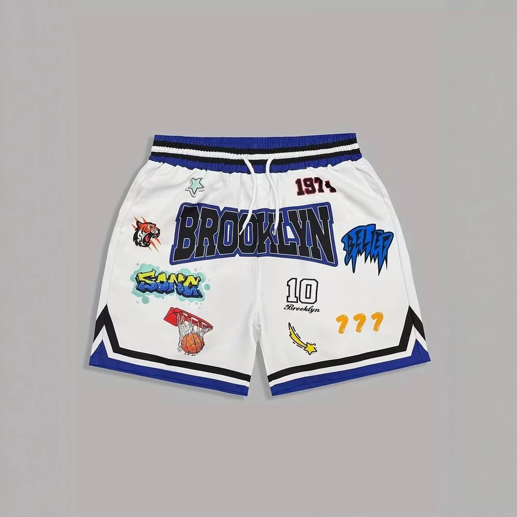 2026 Estate Caldo Americano Trendy Marca Sportivo Casual Stampa Digitale 3D Pantaloncini da Basket Unisex Stile Ampio