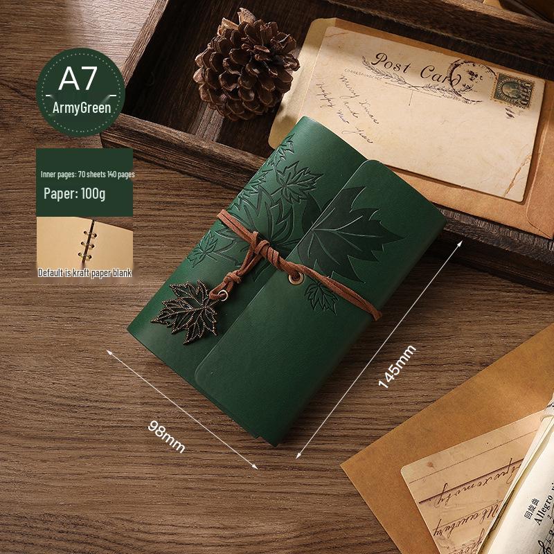 Draagbaar Kraftpapier Reisaanmeldboek: Losbladig DIY Dagboek Notitieboek