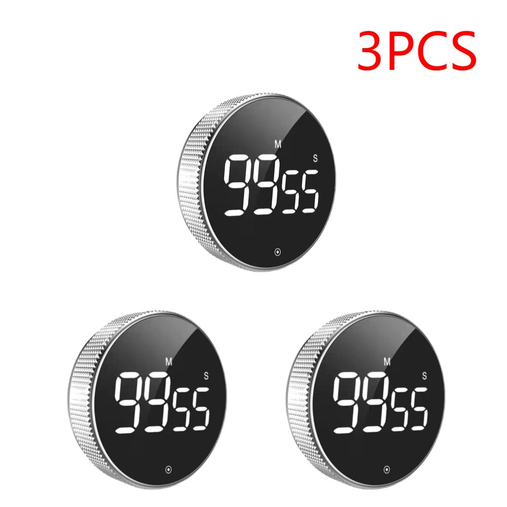 1-3 st LED Digital Magnetisk Timer Bil Dekoration Studie Stoppur Larm för Klassrum Matlagning Bakning Undervisning Bil