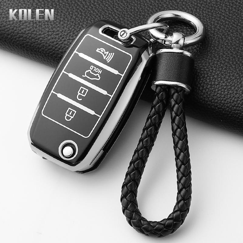Fashion Tpu Car Folding Key Case Cover For Kia Rio 3 K2 Ceed Cerato K3 K5 Sorento Sportage Soul K4 Picanto Optima Forte Stinger