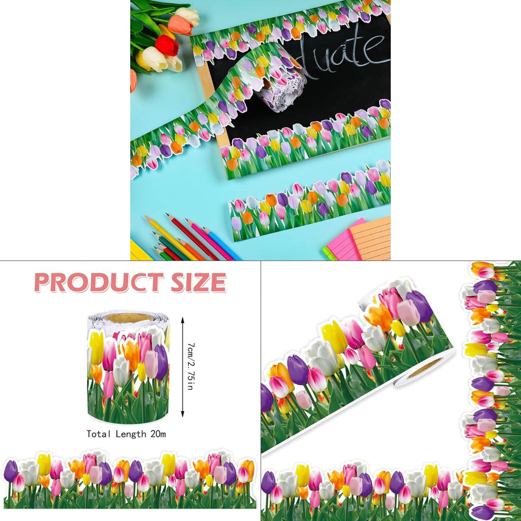 Spring Tulip Flower Party Classroom Decor Paper With Color Printing For Home And Event Use