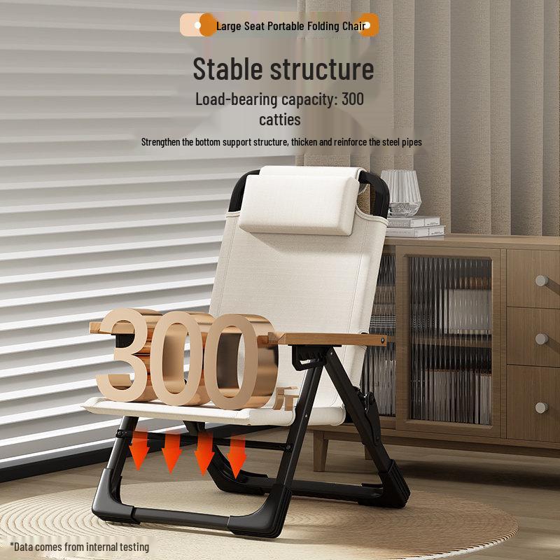 High Back Folding Lounger: Portable Beach and Fishing Stool for Adults