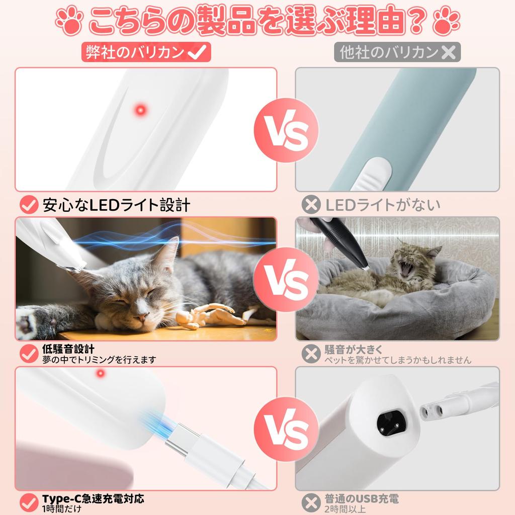 Pet partial for both dogs and LED low low for behind around around for for home for commercial for home comes with Japanese instructions clippers,