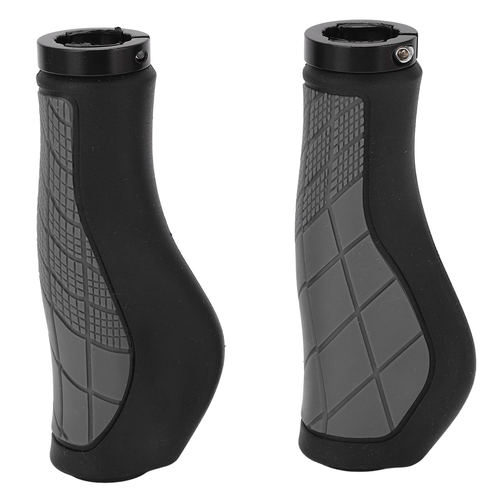 

Bike Handle Handlebar Grips Mountain Bike Replacement Handlebar Grip with End Caps for Replacement RepairBlack and Grey черный серый