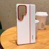 Colorful Faux Leather Red Lens Ring Raised Protective Lens Case For Samsung S25 Edge S25 Ultra Galaxy S24 + Camera Protect Cover