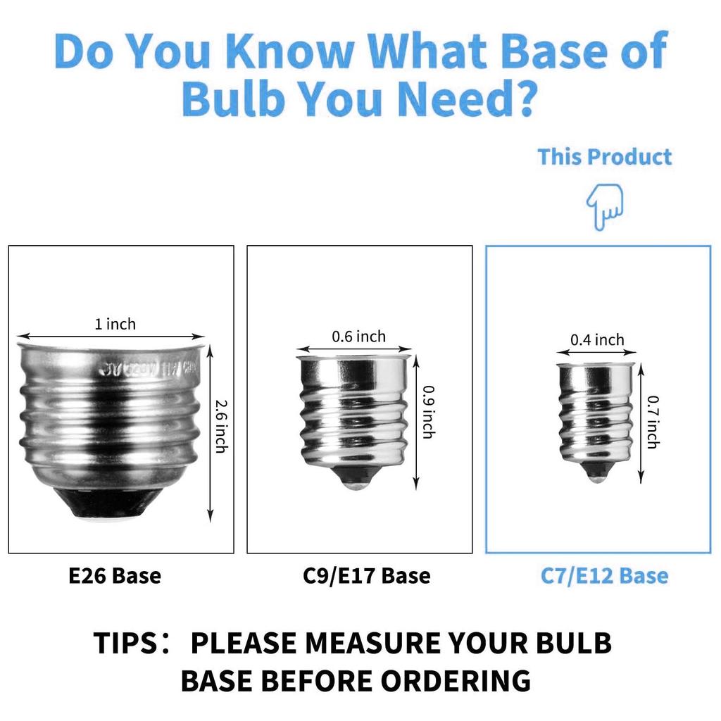 10x / 25x DC 3V Low-Voltage G40 LED Replacement Bulbs for Solar String Light, Shatterproof & Waterproof, 1W, E12 Base, 2700K Warm White