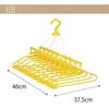 Ernest [Made In Japan] 10-Row Laundry Hanger (Holds Cylindrical Items/Non-Stretching) - Yellow Happy Hangers, a Brand Favoured by Major Restaurants, A