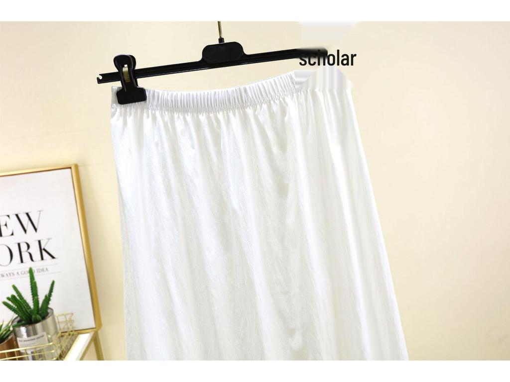 Women's High Waist Summer A-Line Maxi Skirt - Solid Color, Loose Fit