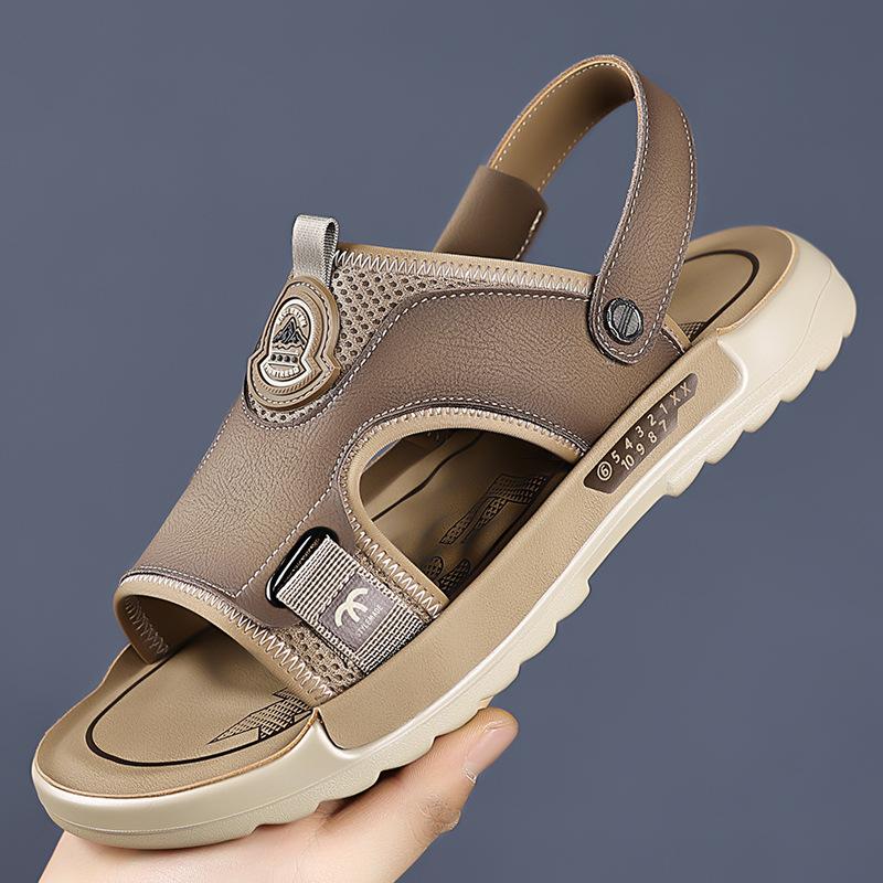 

Мужские летние сандалии, износостойкие, для водителей, для вождения, для активного отдыха, для досуга, молодежные, вьетнамские пляжные шлепанцы 44