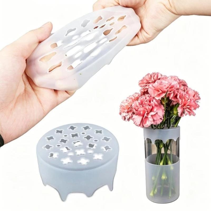 Silicone Spiral Flower Stem Holder No Damage To Stems Reusable Grid for Home Wedding Bouquet Arrangement