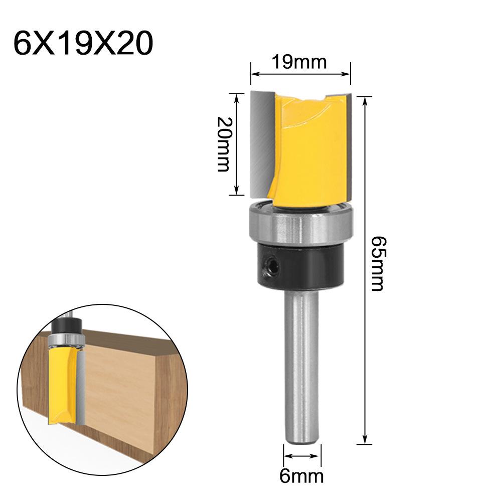 

1/4 Ручка Имитация Обрезной Фрезы Пазовая Фреза 1-4 шт Прямокромочная Имитационная Фреза Выход Гравировальный Станок Фреза Bearing straight knife 6X3/4X20