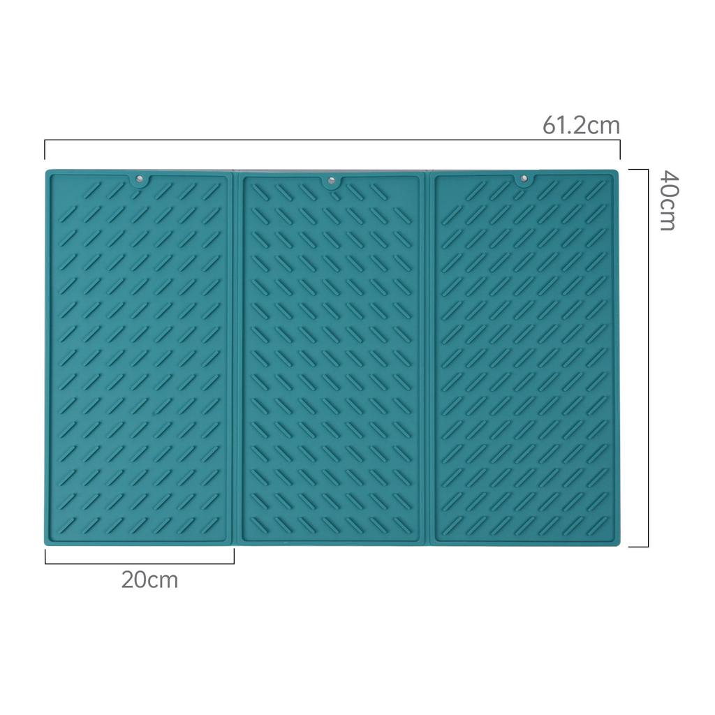 Kitchen Large Thick Folding Silicone Coaster Counter Tableware Draining Anti-scald Heat Insulation Sink Foldable Silicone Mat