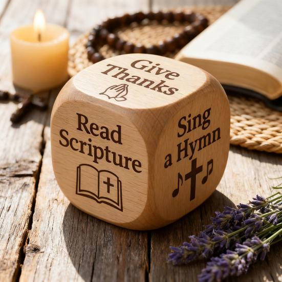 Wooden Quilting Decision Dice Office Stress-Relief Dice Funny Desk Work Dice Handmade Gag Gifts