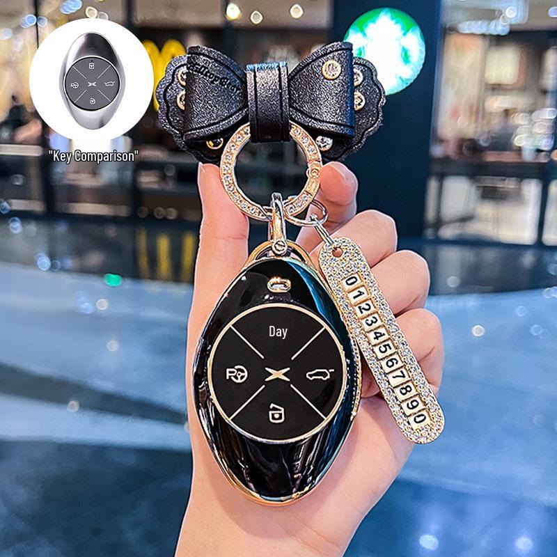 Premium Key Cover & Keychain for Xiaopeng P7, G6, New P7i, P5, G3, G3i, G9 Models