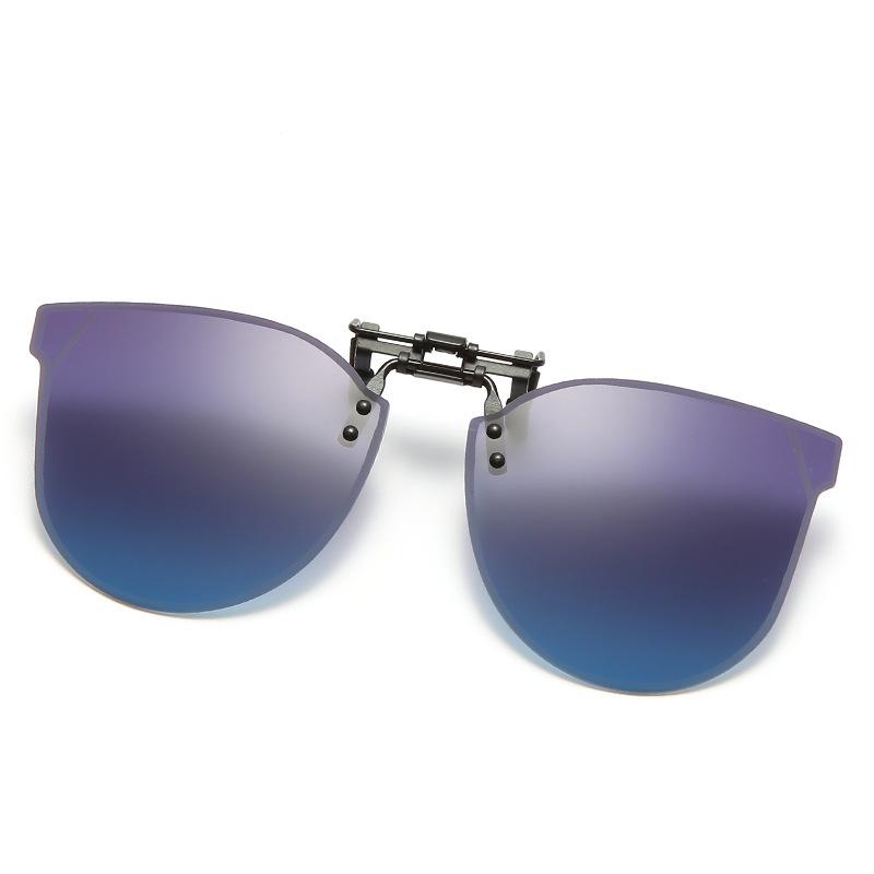 Fashion Cat Eye Clip, Polarizer, Laser Multilateral Myopia Clip, Turn Up Fishing Driving Progressive Color Clip