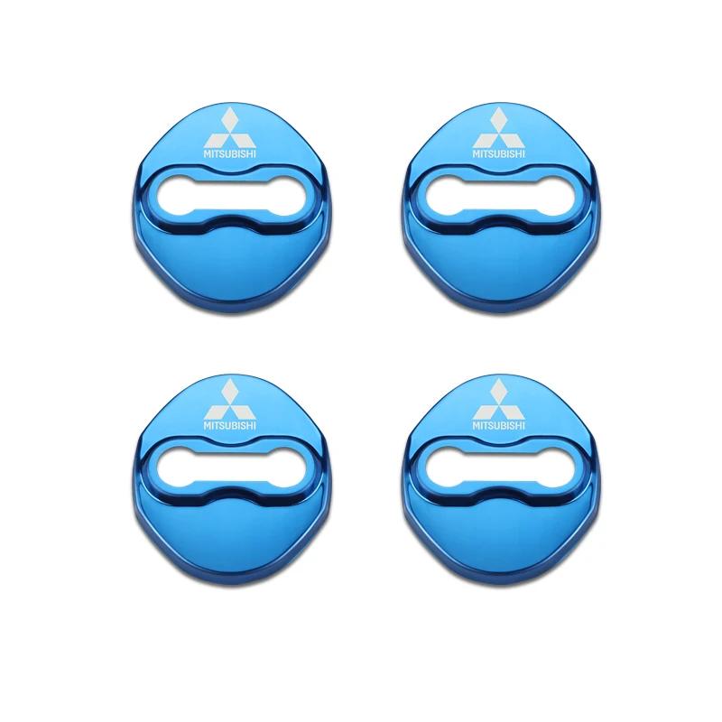 4PCS Car-Styling car door lock cover Auto Emblems Case For Mitsubishi Asx Lancer Outlander Pajero Ralliart