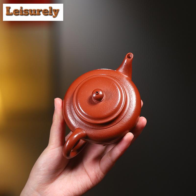 170ML Ancient Yixing Purple Clay Teapots Handmade Beauty Pot Raw Ore Zhu Mud Tea Brewing Kettle Zisha Tea Set Tableware Supplies