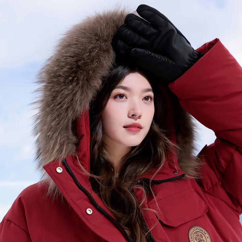 

Женское пуховое пальто Sancai большого размера с капюшоном средней длины XL