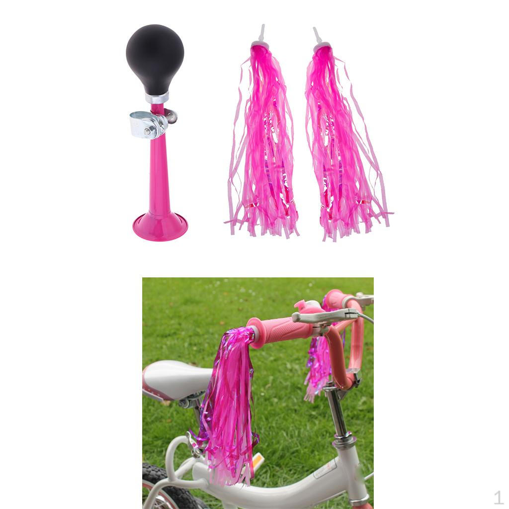 

2шт детские велосипедные стримеры, скутер, гудок - розовый