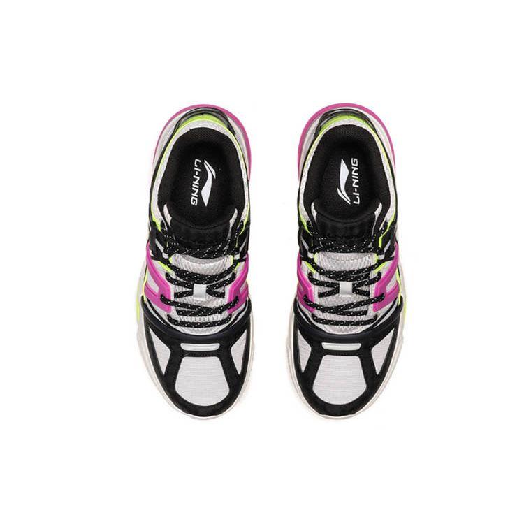 Li Ning Lekkie Klasyczne Buty Casualowe Damskie Sneakersy Szampańsko-Białe AGCQ188-1