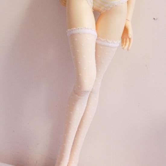 HAMRETHYPPZ 14 16 13 BJD Ball Jointed Doll Dress, Doll Costume, Doll Maid Outfit, Ball Jointed Doll Dress-Up, Black Stockings, Sexy Stockings, White