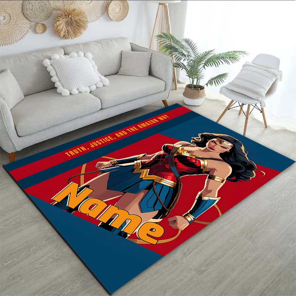 Warner Bros. Works (4) Customize Your Name Rug, Office Chair Cushion, Home Bedroom Living Room Gift.
