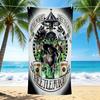 1Pc Beetlejuice Family Crest Beach Towel Quick Dry Multiuse For Beach Pool Gym Yoga Home Travel Christmas Halloween Xmas Gift G119