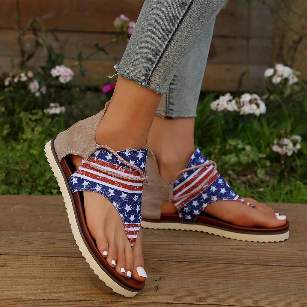 Fashion Sandalias Ladies Shoes on Offer Hot Selling Large Size Women Shoe Summer Flat Flip Toe Women Sandals Light Casual Shoes