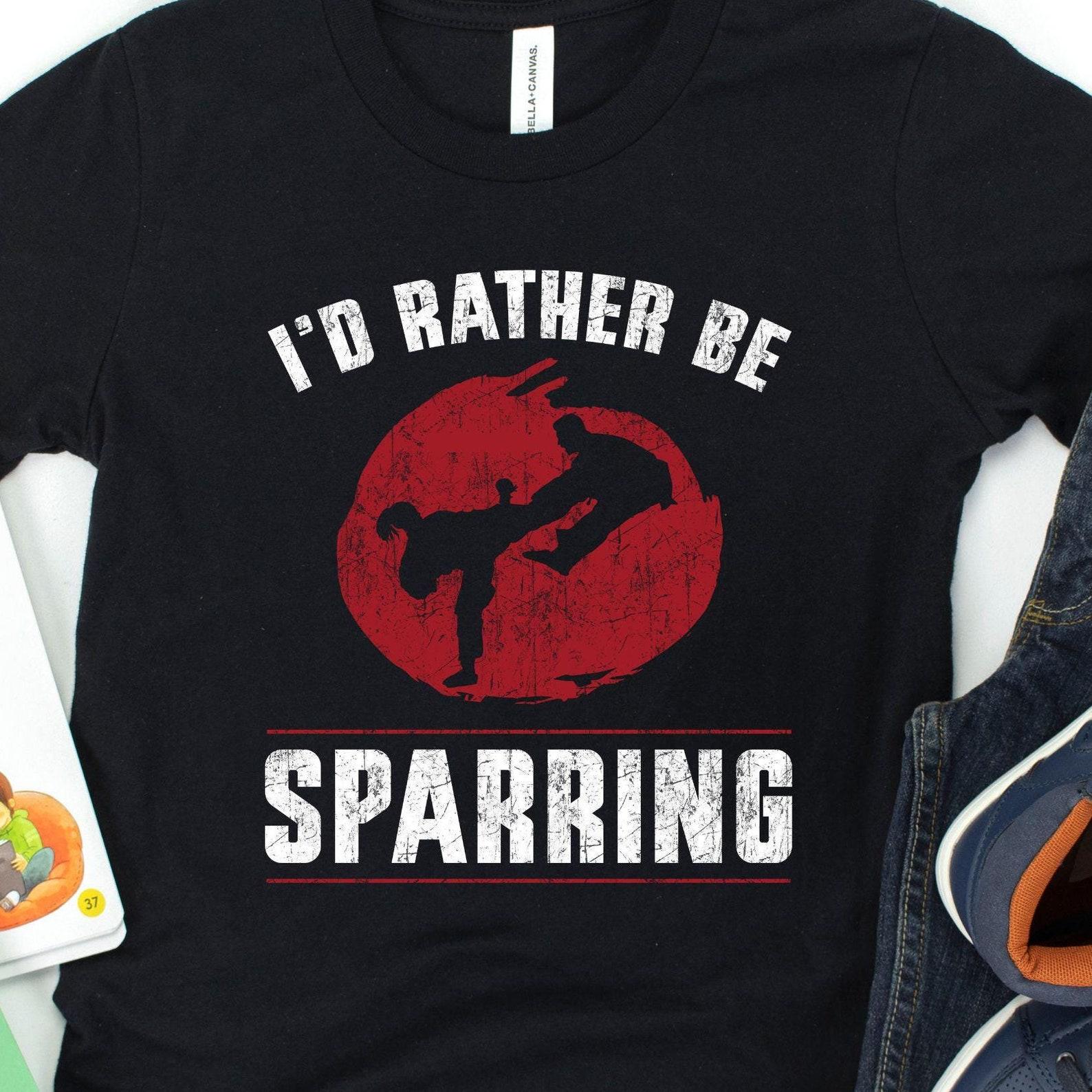 Funny Martial Arts Tshirt, Kid s Taekwondo Shirt, I d Rather Be Sparring Tee, Martial Artists Gift 4XL