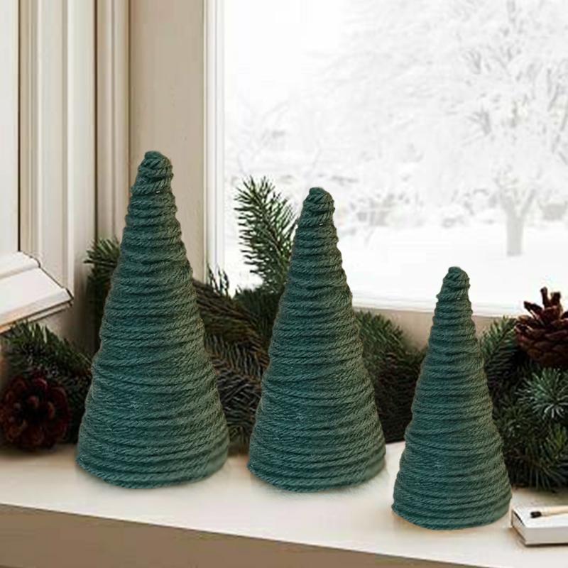 Cotton Rope Christmas Tree Christmas Decoration Party Supplies Desktop Ornament