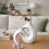 Top Quality Home Decor Minimalist Imitation Ceramic Vase Modern Removable Hollow Nordic Vase Plastic Vase Set Bedhead